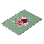 Carnet Floral Fille Vert Très Mignonne (Côté gauche)