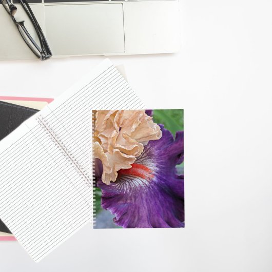 Carnet Floral Fleur d'Iris à deux tons