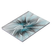 Carnet Floral Fractal Modern Abstract Flower Blue Gray (Côté gauche)