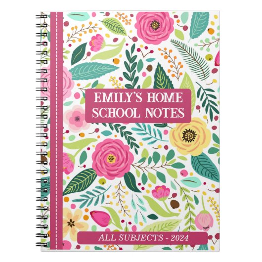 CARNET FLORAL HOMESCHOOL (Devant)