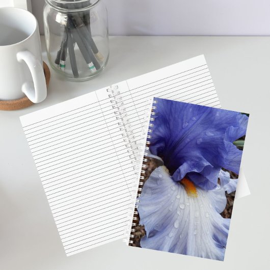 Carnet Floral Iris Barbu Violet