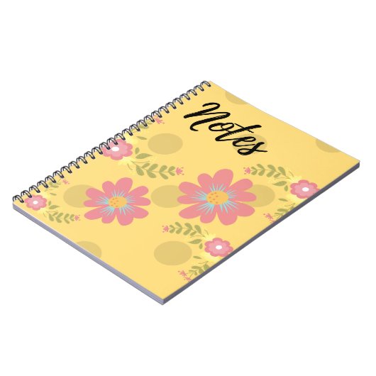 Carnet floral jaune (Côté gauche)
