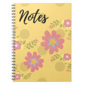 Carnet floral jaune (Devant)