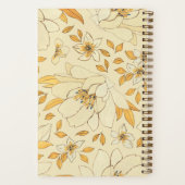 Carnet Floral Jaune avec Fleurs et Feuilles (Verso)