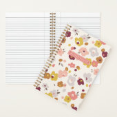 Carnet floral jaune orange rouge à spirales (À l'intérieur)