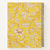 Carnet Floral Jaune personnalisable (Dos)