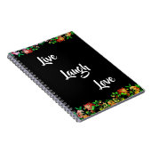 Carnet Floral "Live, Lauder, Love" Rustique (Côté Droit)