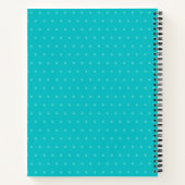 Carnet Floral Llama Alpaca Turquoise fille personnalisée (Dos)