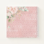 Carnet Floral métallique rose (Dos)