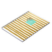 Carnet Floral moderne Aqua et Gold Foil (Côté gauche)