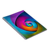 Carnet Floral moderne Art Abstrait rose Bleu Motif #17 (Côté Droit)