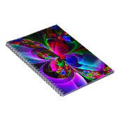 Carnet Floral moderne Art Abstrait Rouge Bleu Motif #12 (Côté Droit)