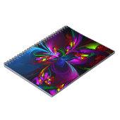 Carnet Floral moderne Art Abstrait Rouge Bleu Motif #15 (Côté gauche)