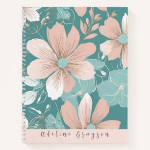 Carnet Floral moderne Big Blush avec couverture rigide Tu