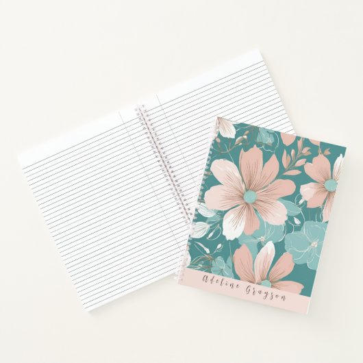 Carnet Floral moderne Big Blush avec couverture rigide Tu (Intérieur)