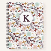 Carnet Floral Monogrammé (Devant)