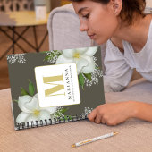 Carnet Floral Monogramme Botanique Personnalisé