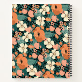 Carnet Floral monogramme personnalisé (Dos)