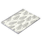 Carnet Floral naturel : Vintage blanc Abstrait (Côté gauche)