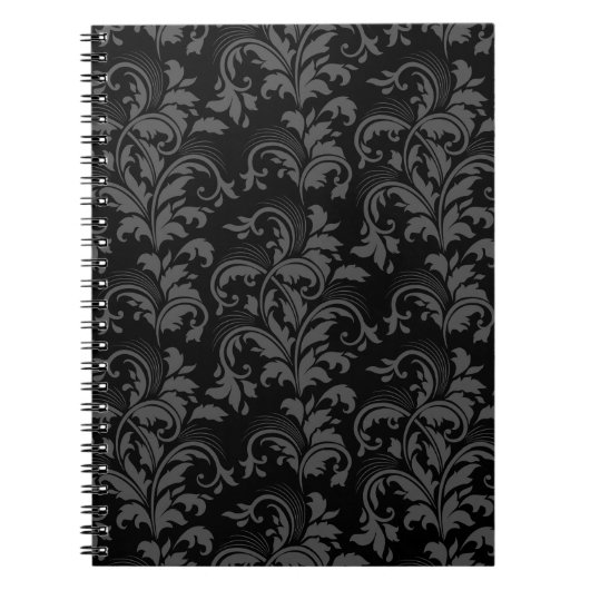 Carnet floral noir (Devant)