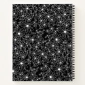 Carnet Floral Noir Blanc Rouge Nom de l'école Objet (Dos)