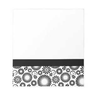Carnet floral noir et blanc