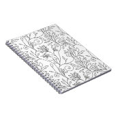 Carnet floral noir et blanc (Côté Droit)