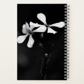 Carnet floral noir et blanc minimal (Verso)