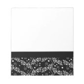 Carnet floral noir rétro (Devant)