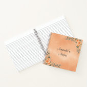 Carnet Floral Notebook in Shades of Peach and Sage (Intérieur)