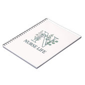 Carnet Floral Nurse Life Monogram N (Côté gauche)