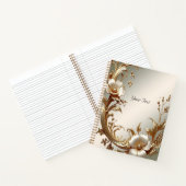 Carnet floral or (Intérieur)