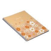 Carnet Floral orange et blanc (Côté Droit)