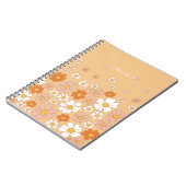 Carnet Floral orange et blanc (Côté gauche)