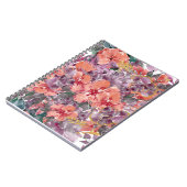Carnet Floral orange et violet (Côté gauche)