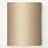 Carnet floral orné doré (Dos)