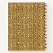 Carnet floral orné noir et or (Dos)