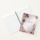 Carnet floral orné rose (Intérieur)