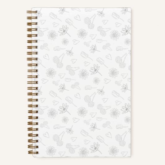 Carnet Floral Outline Notebook (Recto)