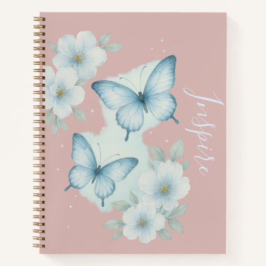 Carnet Floral Papillon Inspirant (Devant)