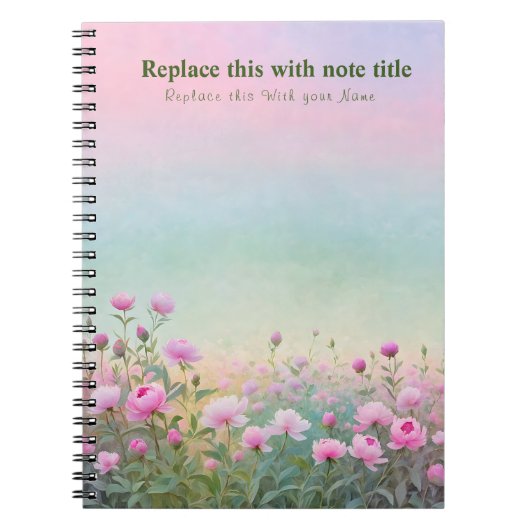 Carnet floral Pastel (Devant)