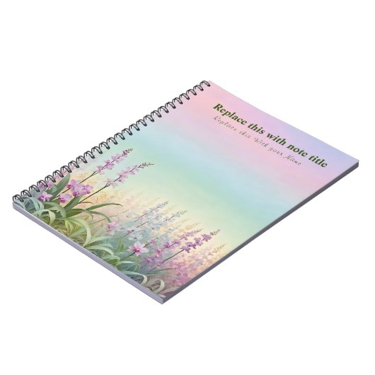 Carnet floral Pastel (Côté gauche)