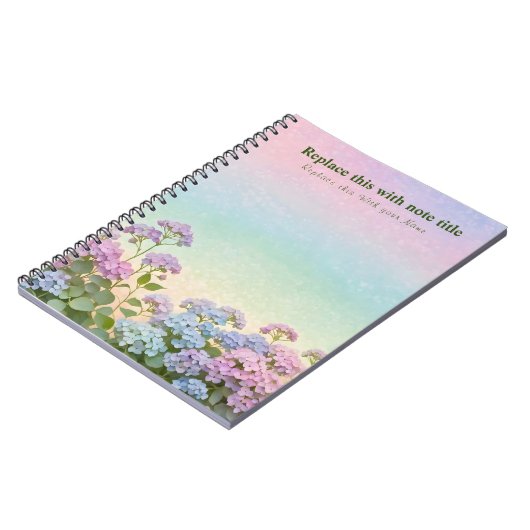 Carnet floral Pastel (Côté gauche)