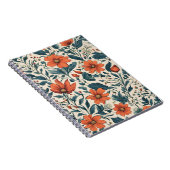 Carnet Floral Pattern of Vibrant Orange Flowers (Côté Droit)