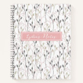 Carnet floral personnalisé "Notes de nom" (Devant)