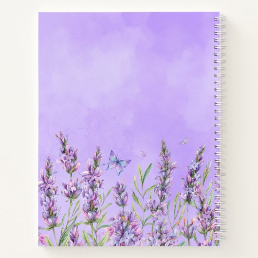 Carnet Floral pourpre (Dos)