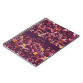 Carnet Floral pourpre- (Côté gauche)