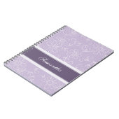 Carnet floral pourpre et blanc nommé fait sur (Côté gauche)