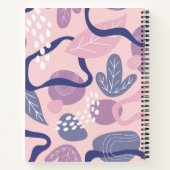 Carnet Floral pourpre minimaliste (Dos)