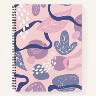 Carnet Floral pourpre minimaliste